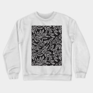 Minimalist Leaf Line Art Illustration as a Seamless Surface Pattern Design Crewneck Sweatshirt